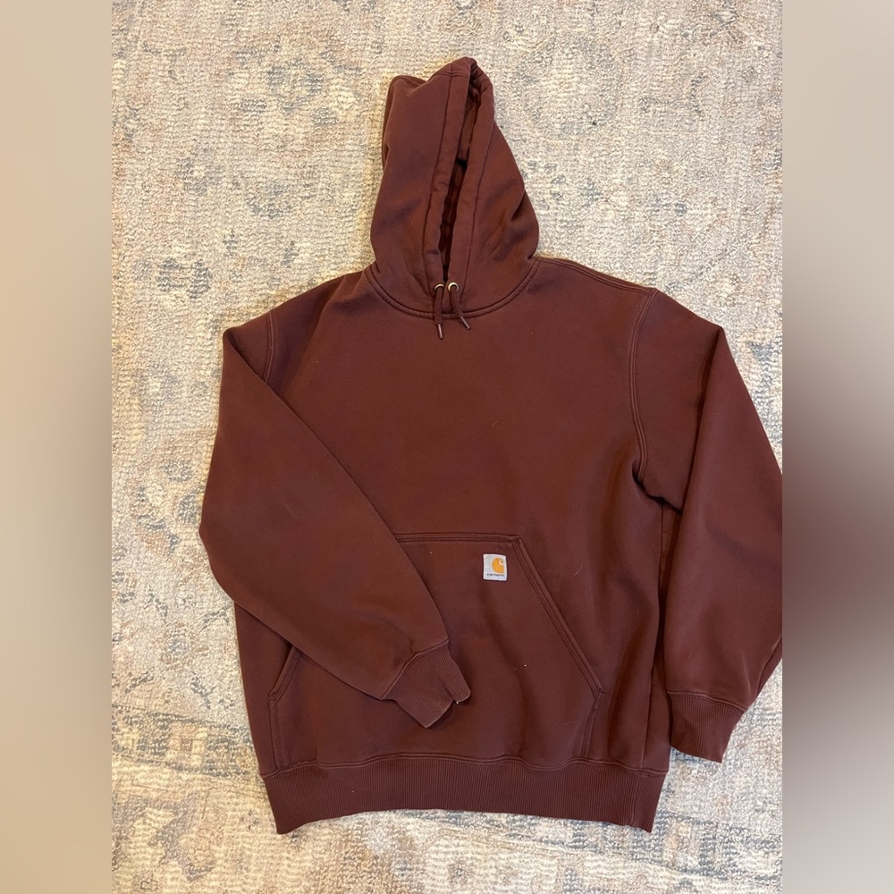 Mens carharrt burgundy sweatshirt Large